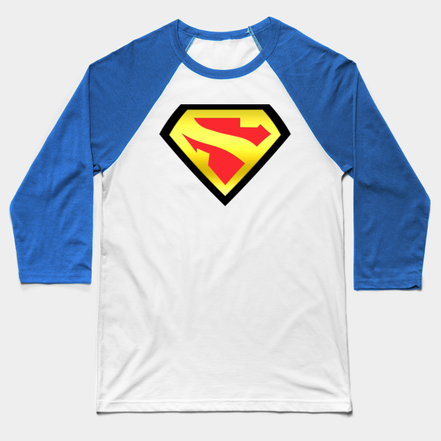 Calvin Ellis (Realistic) President Superman Earth 23 Logo - Calvin Ellis - Baseball T-Shirt